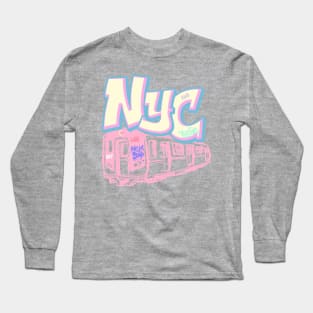 new york city train graffiti Long Sleeve T-Shirt